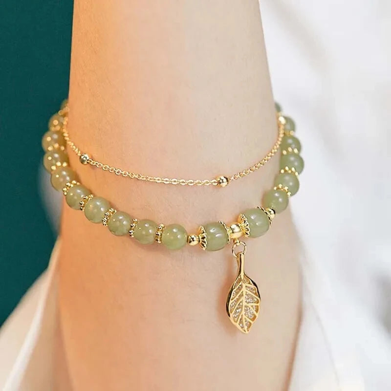 Emerald Leaf Bracelet